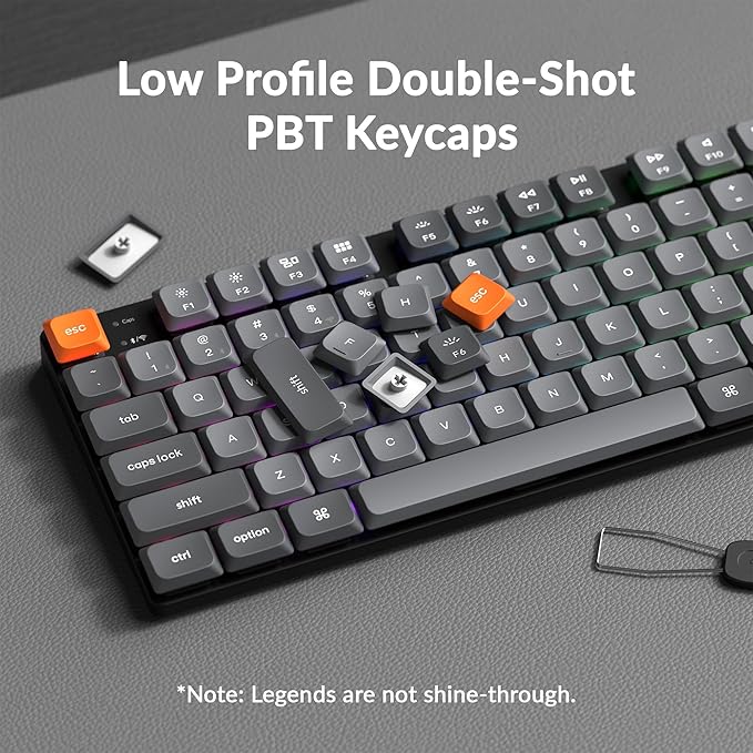 Keychron K1 Max Ultra-Slim Wireless Mechanical Keyboard, 80% TKL Layout Bluetooth/2.4 GHz/Wired Keyboard with Low-Profile Gateron Banana Switch, Hot-Swappable, RGB Backlit QMK for Mac Windows Linux
