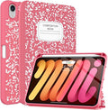 Soke Case for iPad mini 7(A17 Pro) 2024/iPad Mini 6 2021 8.3 inch with Pencil Holder-[Pencil Charging + Auto Wake/Sleep], Soft TPU Back Cover for iPad mini 7th/6th Generation(Book Watermelon)