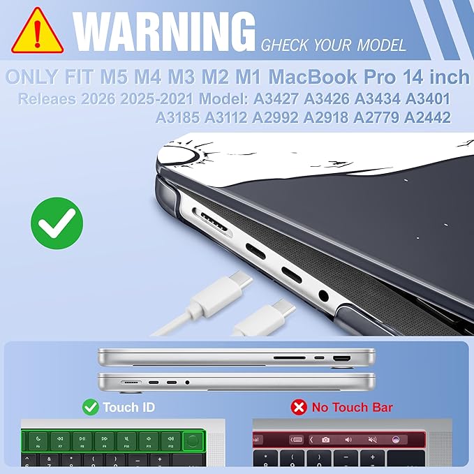 May Chen for 2026 MacBook Pro 14-inch M5 M4 M3 M2 M1 Pro/Max Chip, Release 2026 2025-2021, Model A3427 A3426 A3434 A3112 A3401 A3185, Plastic Hard Shell with Keyboard Cover, Cute Astronaut