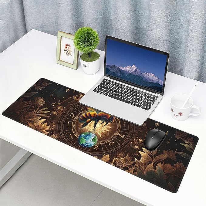 Bee Mouse Pad Extended Large Gaming Mouse Pad XL Stitched Edges for Gamer Home Office 31.5 X 11.8 Inch