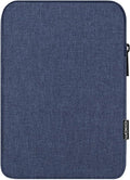 MoKo 12.9 Inch Laptop Sleeve Case Fits 13 Inch New iPad Pro M4 & Air M2 2024, iPad Pro 12.9 M2&M1, Galaxy Tab S8+/S9+ 12.4, Polyester Bag Fit with Apple Pencil or Smart Keyboard, Navy Blue