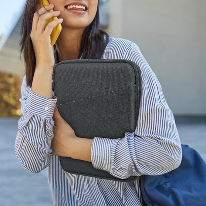 Dadanism 9-11" Tablet Sleeve Bag Carrying Case for iPad (A16) 11th Gen 11", iPad 10th Gen 10.9" Air 5/4, iPad Air M4/Pro 11", iPad 9/8/7th, Galaxy Tab A11+ Plus 11", Remarkable 2 10.3", Black & Gray