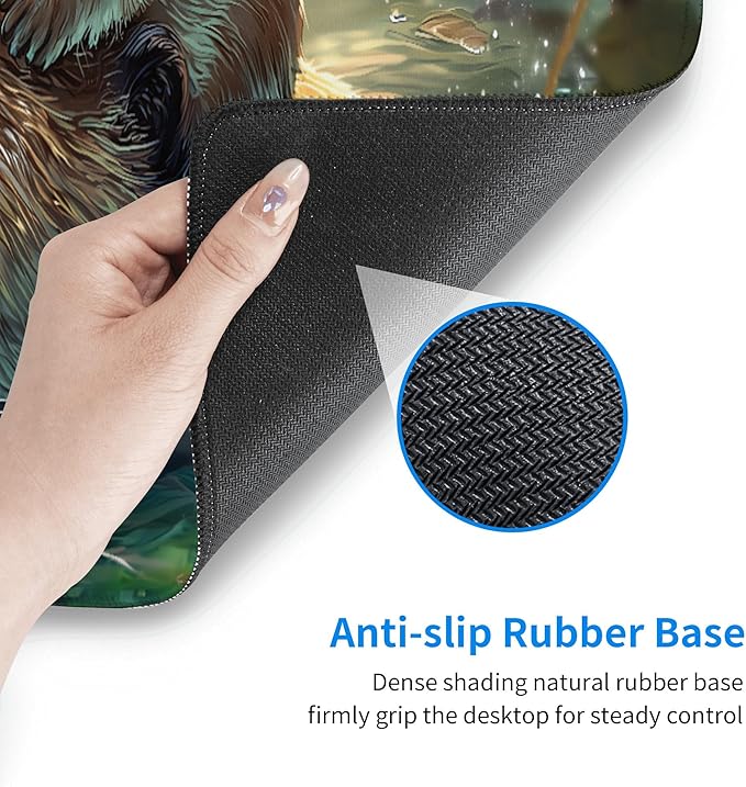 Otter Mouse Pad Extended Large Gaming Mouse Pad XL Stitched Edges for Gamer Home Office 31.5 X 11.8 Inch