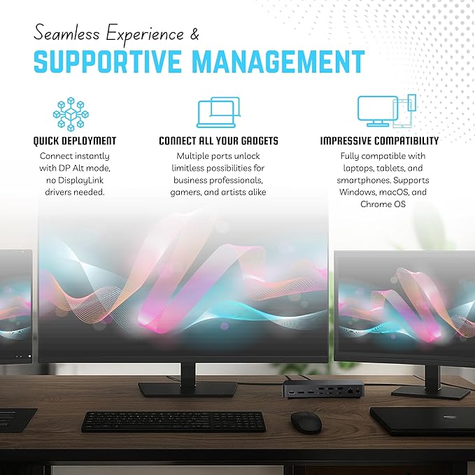 Dell SD25TB4 Pro Thunderbolt 4 Smart Dock - Supports 8k Display, with 180W, HDMI, DisplayPort, Thunderbolt Cable, Cleaning Cloth - USB C Docking Station Hub with Accessories