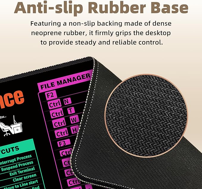 Galdas Gaming Mouse Pad XXL XL Large Long Extended Big Mousepad Non-Slip Rubber Keyboard Mouse Pad with Stitched Edges for Laptop Home Office (31.5x11.8x0.08 Inch) -Notes