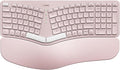 Nulea RT05 Wireless Ergonomic Keyboard, Split Keyboard with Wrist Rest, USB-C Charging, 7-Color Backlight, Natural Typing, Bluetooth and USB Connectivity, Compatible with Windows/Mac(Pink)