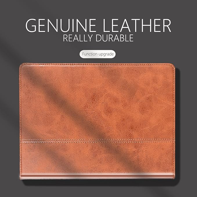 for Ipad Pro 12.9 inch Case 1st/2nd Gen 2015/2017 Old Model Genuine Leather Cover Protective Shell,Auto Wake/Sleep.Brown