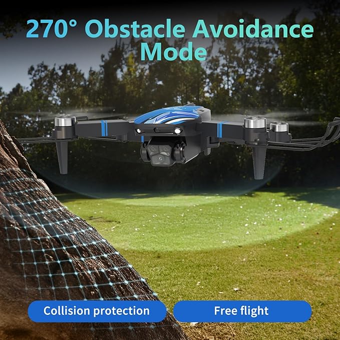TTROARDS Drone with Camera 4k for Adults, FPV Drone with Screen Professional Brushless Motor 270° Obstacle Avoidance Optical Flow Positioning, Foldable Remote Control Quadcopter for Beginners