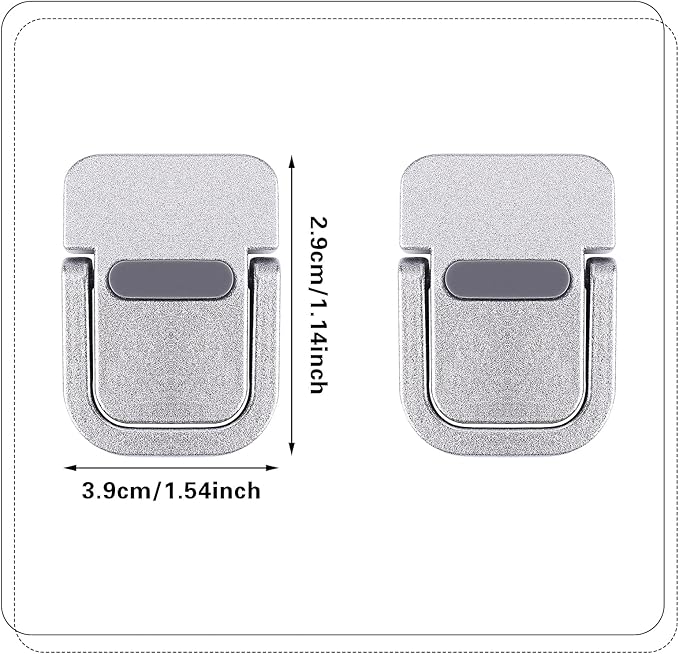 Abeillo 2PCS Portable Keyboard Riser, Self-Adhesive Mini Laptop Stand Invisible Computer Keyboard Stand for Desk, Laptop Feet Compatible with Pro/Air, Lenovo, Surface (Silver)