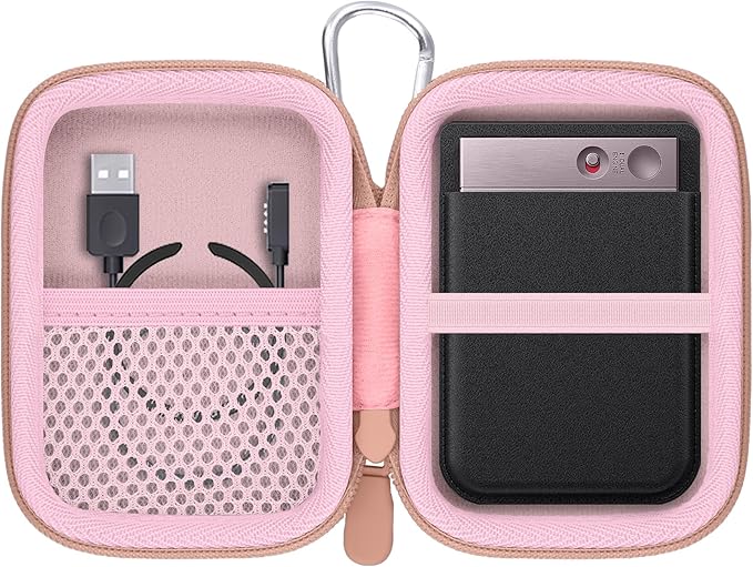 Hard Carrying Travel Case for PLAUD Note/Note Pro AI Voice Recorder,Compatible with Digital Recorder and Magnetic Protective Case(Rose Gold)