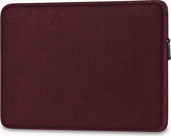 Laptop Sleeve 14 Inch, Shockproof Protective Traveling Computer Cover, Water Resistant Portable Laptop Case Compatible for Lenovo, HP, Dell, Asus, MacBook Air/Pro, Wine Red