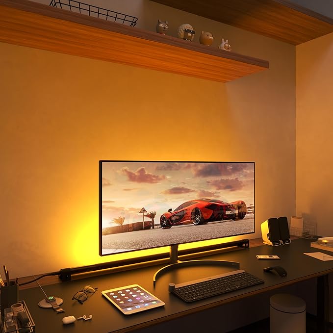 LED Smart TV Light Bar 36 Inch Light Bar RGBCW WiFi TV Light Bar with Multiple Placement Options for 55-70 inch TVs, Uplighting or backlights for Home, Bedroom, Shelf. Voice and App Control. (72 Inch)