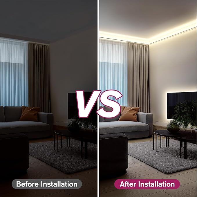 EMITEVER COB LED Strip Lights Neutral White, 4000K Tape Light Premium High Density, DC 24V, 360+Lumens/ft, 5120LEDs/Spool,Ra 90+,32.8ft/10m,UL Listed 5 Year After-Service(Power Supply Sold Separately)
