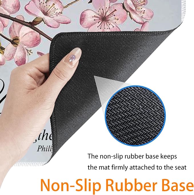 Durable Desk Mat + Wrist Rest Pad + Coasters Set, Large Gaming Office Mouse Pad 31.5 "x 11.8", Extended Non-Slip Rubber Keyboard Pad, Laptop & Home, Philippians 4-13