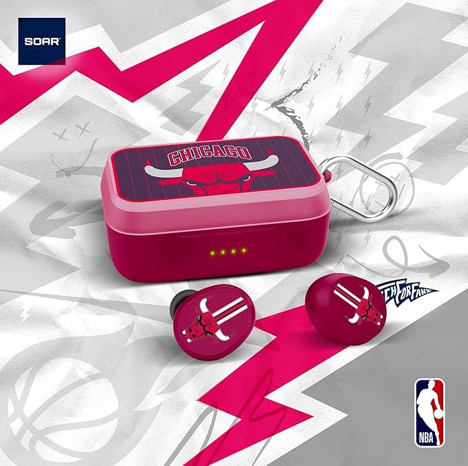 SOAR NBA Wireless Sport Earbuds: Comfortable Fit & Convenient Charging
