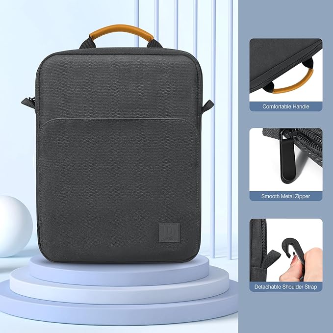 Dadanism 9-11 Inch Tablet Sleeve Bag Carrying Case with Shoulder Strap for iPad 10th Gen 10.9", iPad (A16) 11", i Pad 9/8/7th 10.2", i Pad Air/Pro 11", i-Pad Air 5/4,Galaxy Tab A9+ Plus 11",Space Gray
