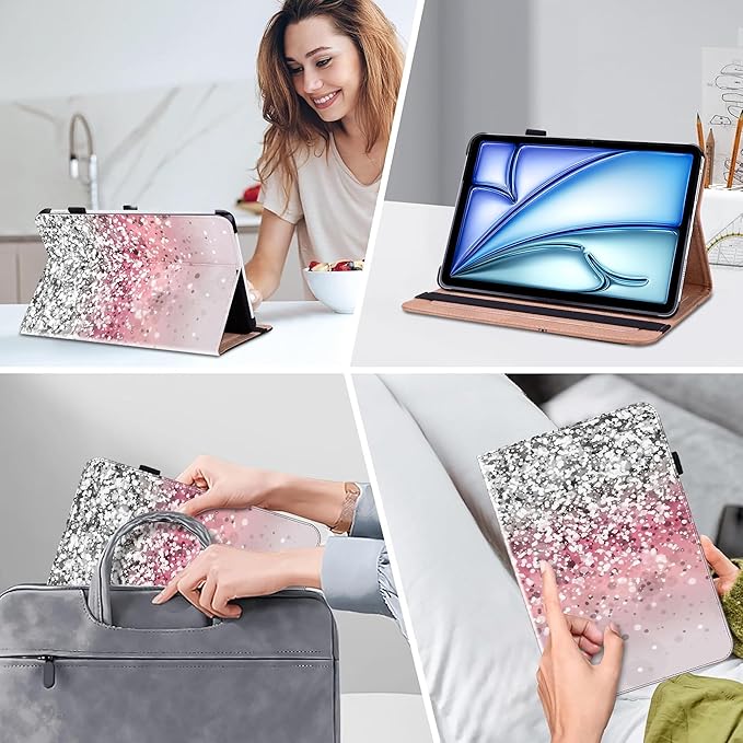 Compatible with iPad Air 11 Inch Case 8th/7th/6th Generation (M4/M3/M2) 2026/2025/2024, for iPad Air 5th/4th Generation Case 10.9 Inch 2022/2020 with Pencil Holder & Card Slots - Gradation