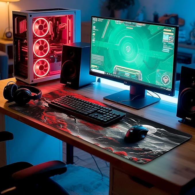 Gaming Mouse Pad - Desk Mat for Keyboard and Mouse - Anime Mousepad Desk Pad with Non-Slip Base, Japanese Large Mouse Pad for Office, Desktop Protection Decoration and Daily Use