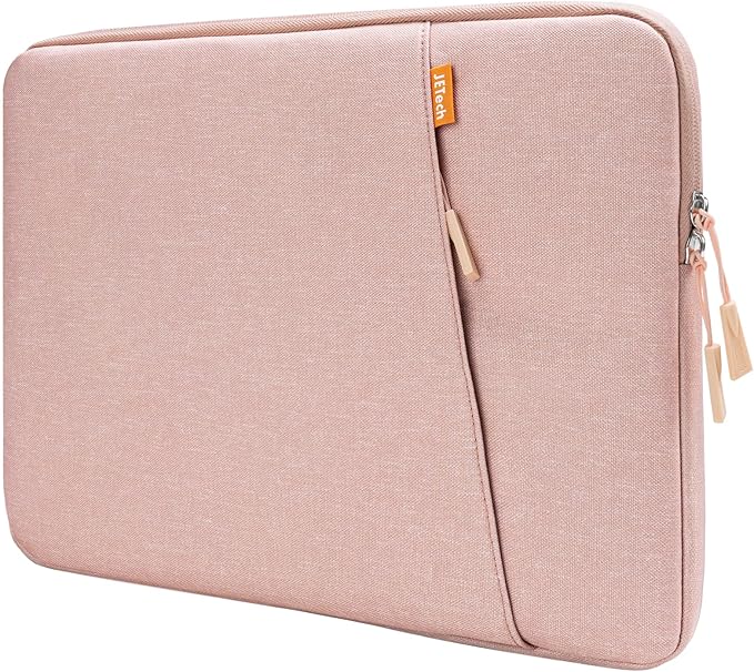 JETech Laptop Sleeve for MacBook Neo (A18 Pro), 14-InchMacBook Air/Pro, MacBook Pro M1-M5 2021-2026, Waterproof Bag Case with Pocket, Compatible with 14 Inch Notebook (Rose Gold)