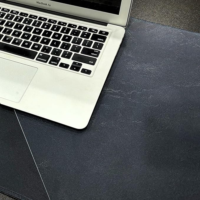 Black Stone Mouse Pad – Extra Large Desk Mat for Keyboard and Mouse | Minimalist Gaming Mouse Pad, Laptop Desk Mat, Non-Slip Rubber Base, Modern Workspace Accessory