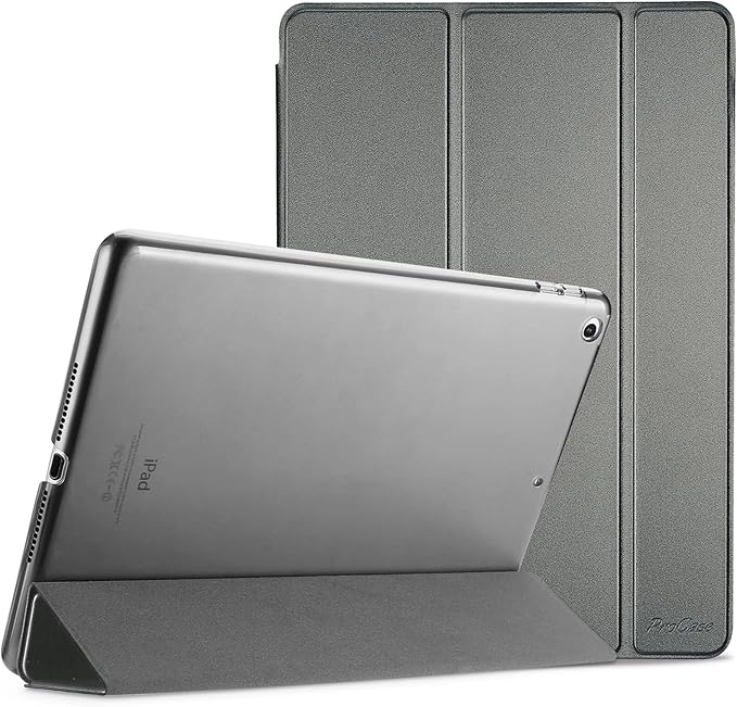 ProCase Smart Case for iPad 9.7 Inch iPad 6th/5th Generation 2018 2017(Model: A1893 A1954 A1822 A1823), Ultra Slim Lightweight Stand Cover with Translucent Frosted Back -Metallic