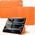 VIKESI Case for iPad iPad Pro 13-inch M5 or M4 Released in 2025 or 2024,Multiple Angles Magnetic Stand Cover,Shockproof Soft Back,Pencil Holder,and Auto Sleep/Wake,Orange