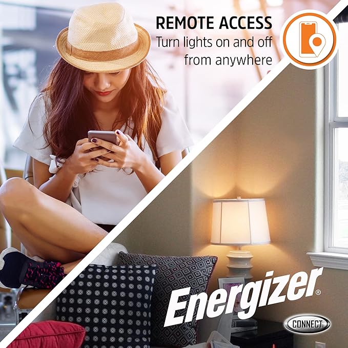 XTREME Energizer Connect Smart A19 LED White & Multi-Color RGB Light Bulbs with Voice Control and Remote Access Through Your Smartphone | Compatible with Alexa and Google Assistant (12 Pack)