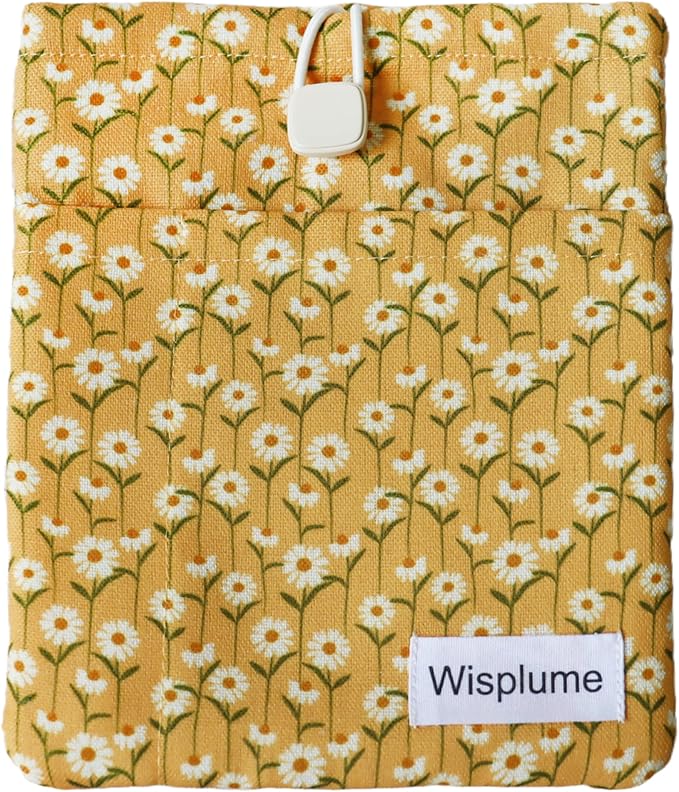 Padded eReader Sleeve Tablet Bag Pouch for Paperwhite, Colorsoft,Signature Edition, Voyage,Scribe/Kobo eReader,Floral Book Protector for Paperbacks and Small Hardcovers(Yellow, Medium)