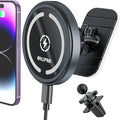 OHLPRO for MagSafe Car Mount Charger iPhone Wireless Car Charger, Stick on Dashboard Magnetic Phone Holder Mount for iPhone 17 Pro Max 16 15 14 Series, 15W Fast Charging, Aluminum Shell