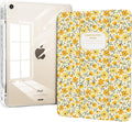 for iPad Air 11 Inch Case M4 (2026)/ M3 (2025)/ M2 (2024), iPad Air 10.9" 5th/4th Generation Case 2022/2020 with Pencil Holder, Slim Trifold Stand Clear Back Cover, Yellow Composition Book