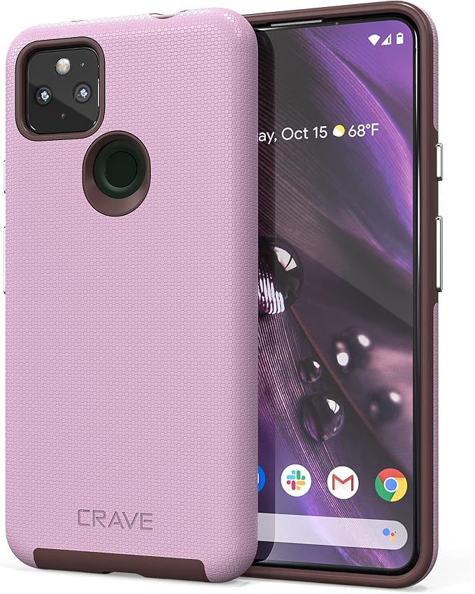 Crave for Pixel 5a Case, Shockproof Protection Dual Layer Case for Google Pixel 5a 5G (6.34 inch) - Lilac