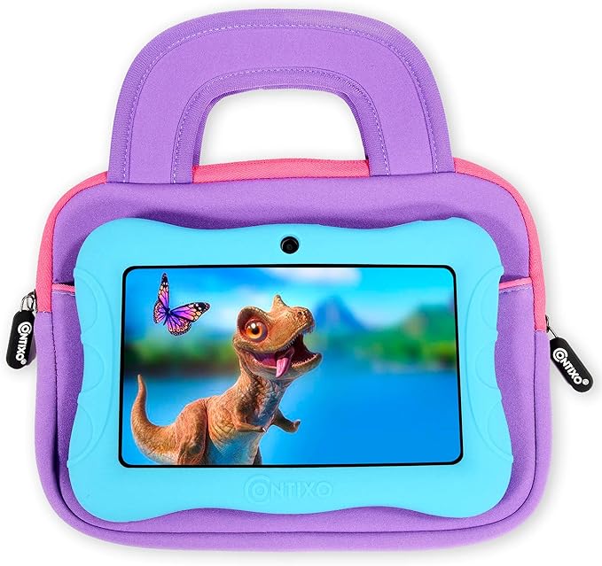 Contixo 10" Protective Sleeve Bag - Compatible with K102 & K103 Kids Tablets, Shockproof & Water-Resistant Carrying Case (Purple)