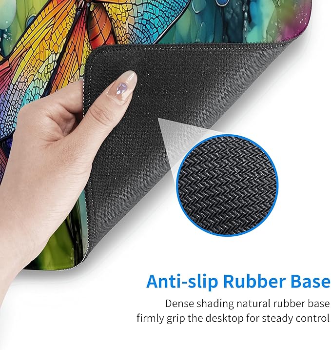 Dragonfly Mouse Pad Extended Large Gaming Mouse Pad XL Stitched Edges for Gamer Home Office 31.5 X 11.8 Inch
