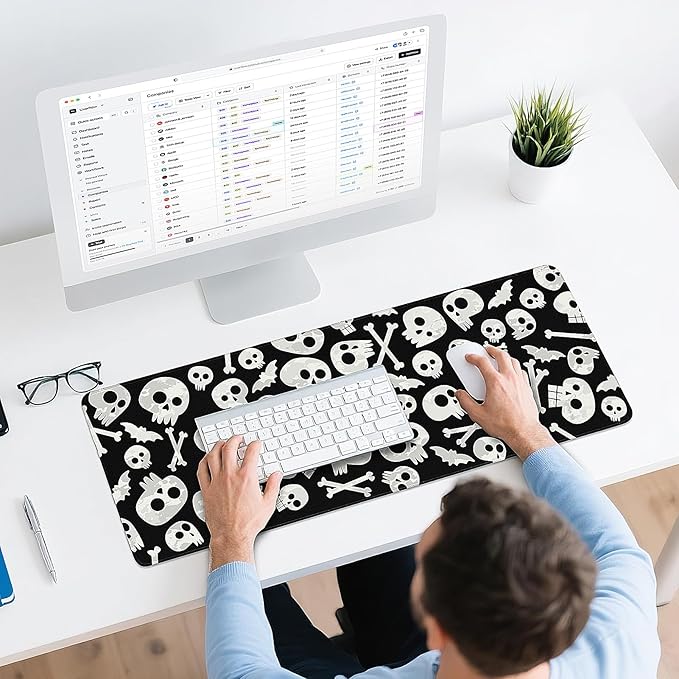 Gaming Mouse Pad - (31.5"×11.8") Skull Large Mouse Pads for Desk - Desk Mat for Keyboard and Mouse with Non-Slip Base, Desks Pad Matfor Game/Office & Home