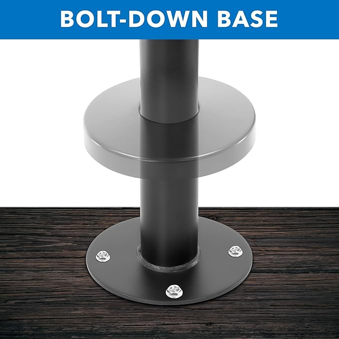 Mount-It! Fixed Height POS Monitor Mount – 19.7” Monitor Pole Mount for Retail Checkout Counters and Point of Sale Systems, Bolt-Down Base, VESA 75x75 & 100x100, Fits 13–32” Monitors, 33 lb Capacity