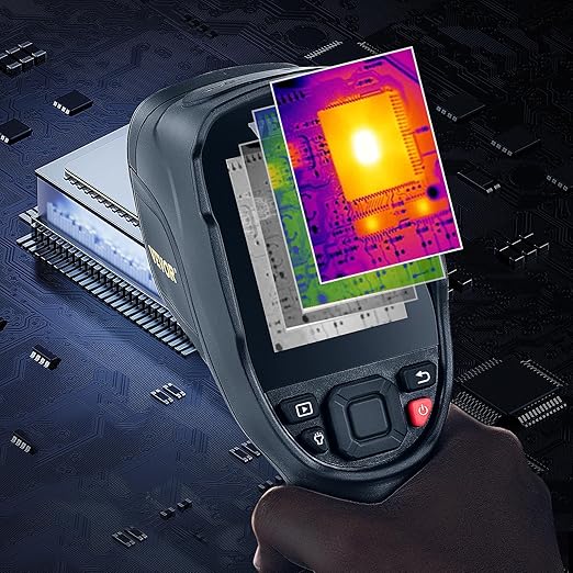 VEVOR Thermal Imaging Camera, 240x180 IR Resolution (43200 Pixels), 20Hz Refresh Rate Infrared Camera with -4℉~662℉ Temperature Range, 16G Built-in SD Card, and Rechargeable Li-ion Battery