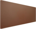 Reniteco Waterproof Large Gaming Mouse Pad with Durable Stitched Edges, Non-Slip Rubber Base, Grainy Jacquard Mouse Mat Desk Pad for Home Office Gaming, 35.4''x15.7''x0.12'', Matte Brown
