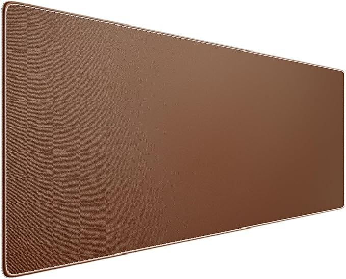 Reniteco Waterproof Large Gaming Mouse Pad with Durable Stitched Edges, Non-Slip Rubber Base, Grainy Jacquard Mouse Mat Desk Pad for Home Office Gaming, 35.4''x15.7''x0.12'', Matte Brown