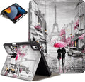 Lokigo New for iPad 10th Generation Case 2022 10.9 inch/iPad (A16) 11th Generation Case 2025 11-inch, Gray Pink Protective Multi-Viewing Stand Cover (Auto Wake/Sleep), Lovers in Paris