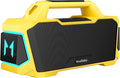Musibaby Bluetooth Speaker,80W Portable Bluetooth Speaker with Deep Bass,Loud Stereo Sound,IPX6 Waterproof,24H+ Playtime,USB/TF/AUX,Dual Pairing Party Speaker for Outdoor,Beach,Patio (Yellow)