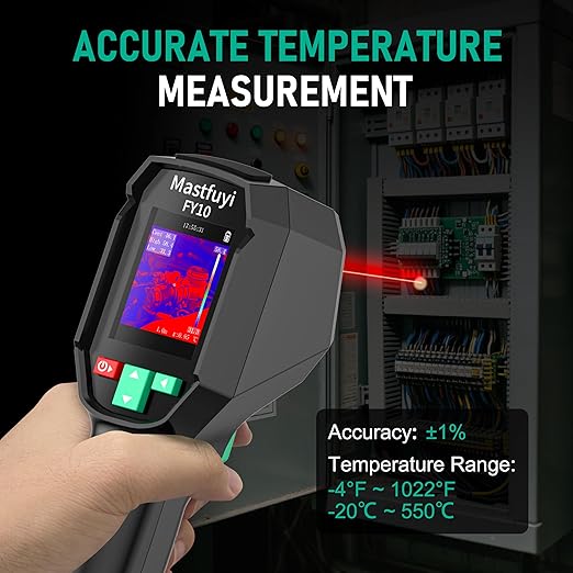 TR10 Thermal Imager, Super Resolution 240×240 Thermal Camera, 25Hz Infrared Camera with Temperature Alarm, -4°F to 1022°F Handheld Infrared Imager, 8-Hour Battery Life Infrared Camera