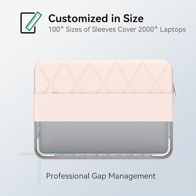 Smatree Laptop Sleeve for 14 inch ASUS Chromebook Flip CX1400,Chromebook C424/C423,for 14inch ExpertBook B3402/B5402, 14inch Vivobook Flip 14 TP401/TP412,Vivobook Pro 14 OLED M6400 Case, Pink (E415P)