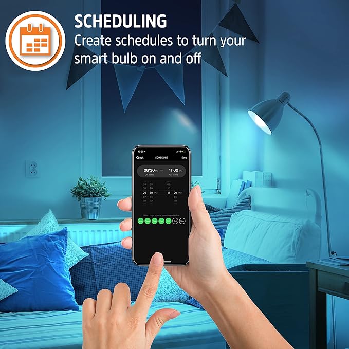XTREME Energizer Connect Smart A19 LED White & Multi-Color RGB Light Bulbs with Voice Control and Remote Access Through Your Smartphone | Compatible with Alexa and Google Assistant, 2 Pack