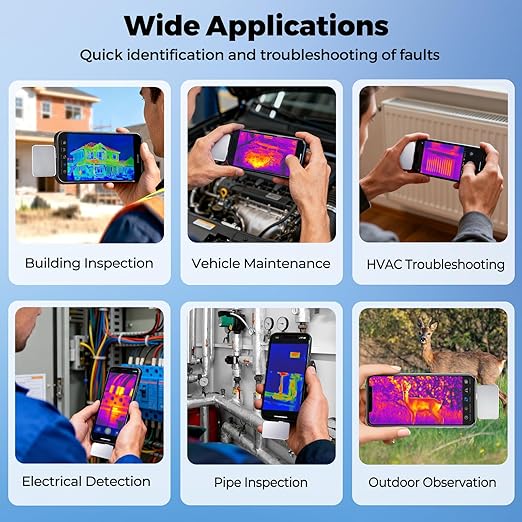 Thermal Camera for Android USB-C, 512x384 Super Resolution with Macro Lens, NeoTamarix 256x192 IR Resolution Thermal Imager, 5°F to 1022°F, Work for Home Industrial PCB Inspection(NOT for iOS)
