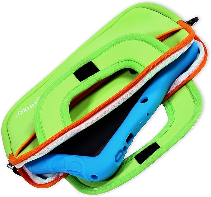 Contixo 10" Tablet Sleeve Bag - Compatible with Contixo K102 & K103 10-Inch Kids Tablets, Shockproof & Water-Resistant Protective Carrying Case with Accessory Pocket (Green)