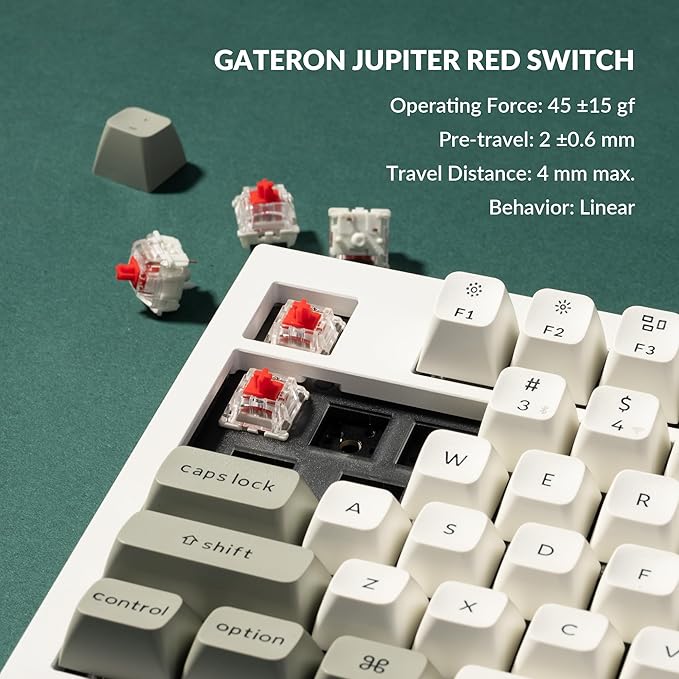 Keychron Q5 Max Wireless Custom Mechanical Keyboard, Full Aluminum 2.4 GHz Bluetooth QMK 96% Layout RGB with Hot-swappable Gateron Red Switch Compatible with Mac Windows Linux