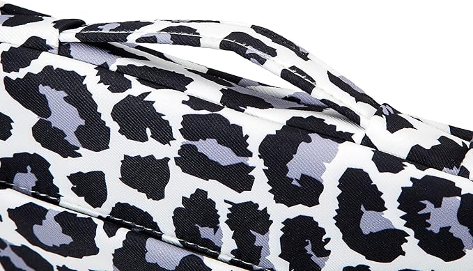Kinmac 360 Degree Protective Laptop Sleeve Case Bag with Handle for MacBook Air 15 inch and 15 inch-15.6 inch HP Lenovo Dell ASUS Acer Notebook Computer (Leopard)