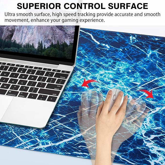 Canjoy Gaming Mouse Pad, Large Extended Mouse Pad Big Computer Mousepad for Home Office Gaming Work 31.5x15.7inch