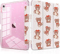 DONGKE for iPad Pro 11 inch Case – Fits M5 2025 / M4 2024, Shockproof Sparkling Glitter Acrylic Back, Pencil Holder, Trifold Stand, Auto Sleep/Wake & Touch ID Support - Lovely Bears