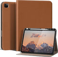 for iPad Pro 12.9 6th /5th /4th /3rd Generation Case 2022/2021/2020/2018, Premium Leather Folio Stand Cover with Built-in Apple Pencil Holder -Auto Wake/Sleep and Multi Viewing Angles,Brown